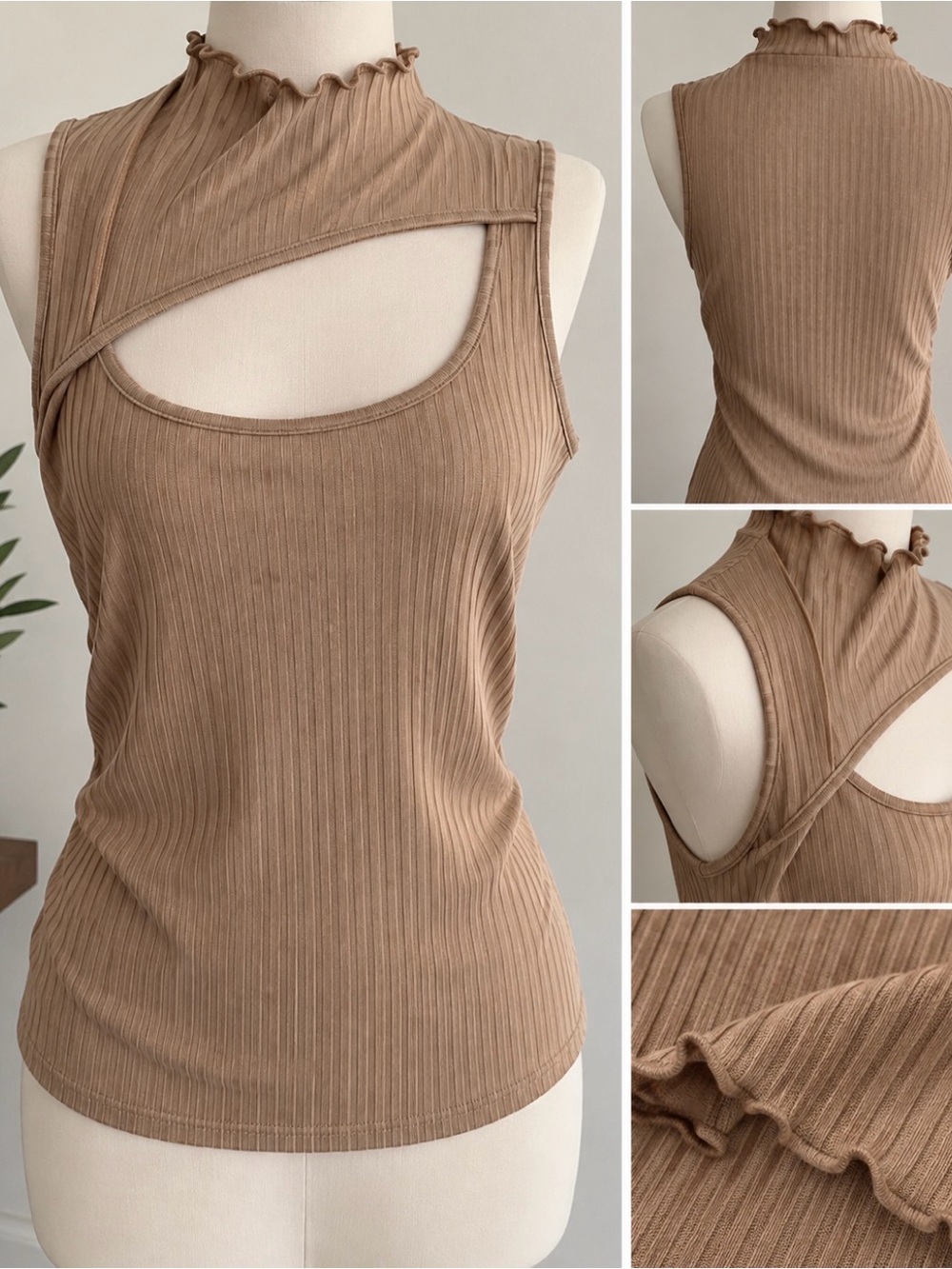 Shein tan tank top size large